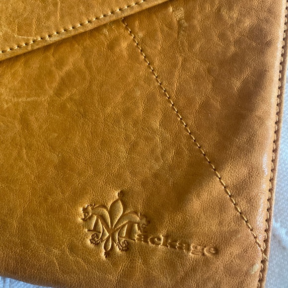 Mackage clutch yellow leather envelope - Picture 2 of 4